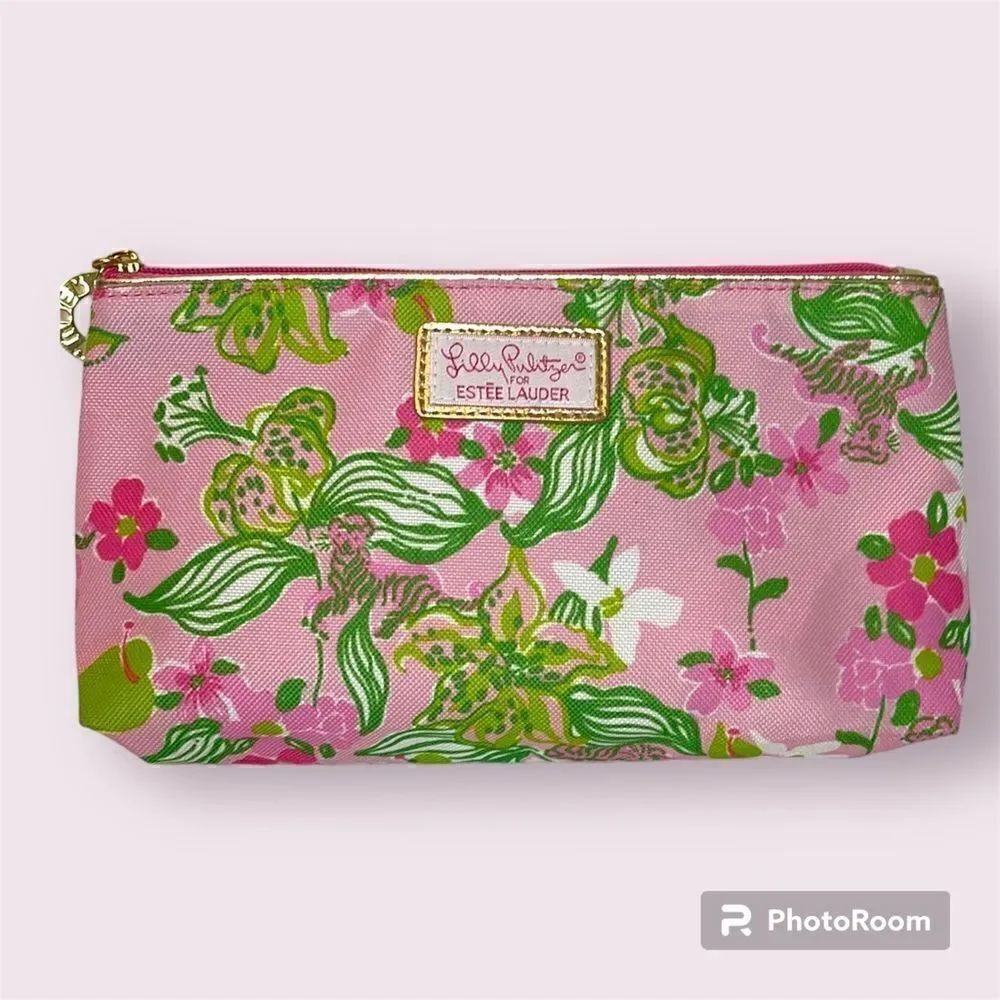 LILLY PULITZER X ESTEE LAUDER Tiger Print Cosmetic Zipper Pouch